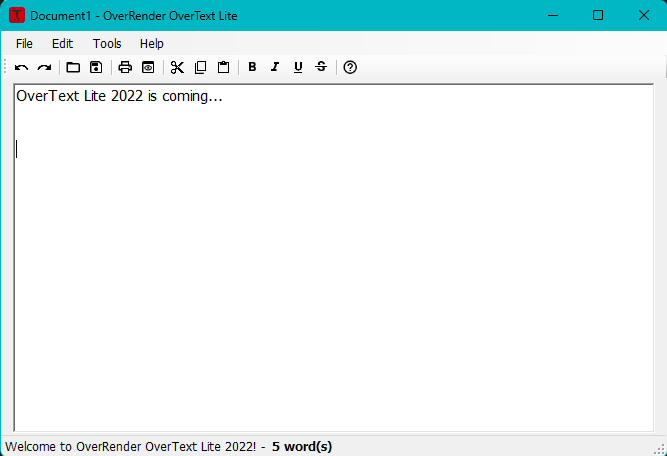 Screenshot of OverText Lite 2022 (Beta)