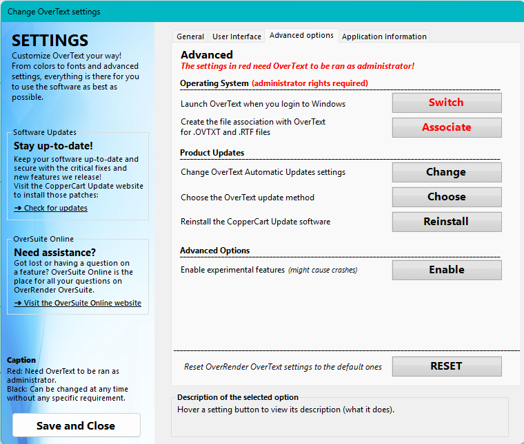 Update Method in OverText 2022